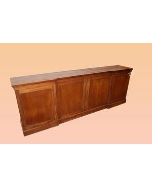 Credenza servante inglese stile Vittoriano del 1800 in legno di mogano 2 metri e 80 4 ante