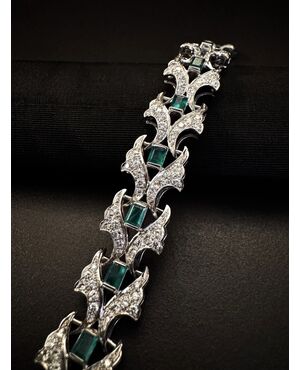 Bracciale  con Smeraldi  3.5 ct  e  Diamanti  7  ct. 