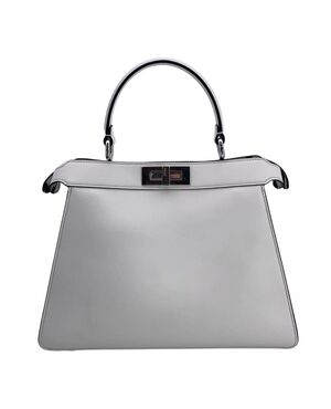 FENDI Borsa a Mano in Pelle Col. Bianco Peekaboo IseeU M