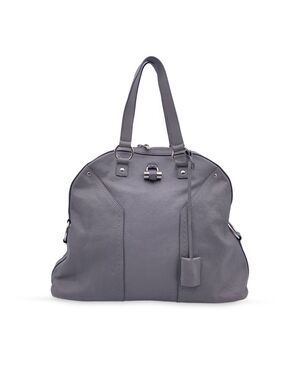 YVES SAINT LAURENT Borsa Shopper in Pelle Col. Grigio Muse L