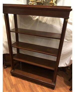 libreria - etagere in noce cm. 93 x 36 x 154 di altezza