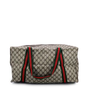 GUCCI Borsa da Viaggio Vintage in Tela Col. Marrone Ophidia L