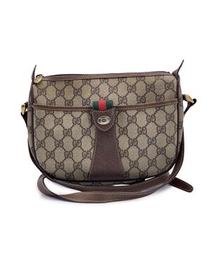 GUCCI Borsa a Tracolla Vintage in Tela Col. Marrone Ophidia S