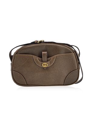 GUCCI Borsa a Tracolla Vintage in Pelle Col. Marrone Ophidia M