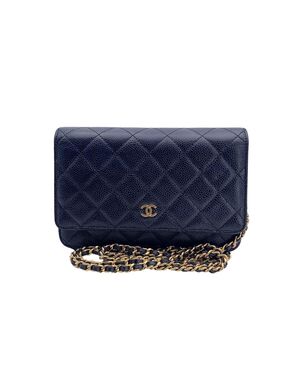 CHANEL Borsa a Tracolla in Pelle Col. Nero Wallet On Chain Timeless/Classique S