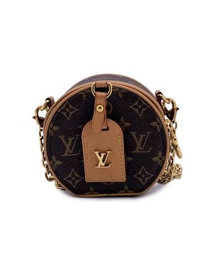 LOUIS VUITTON Borsa a Tracolla in Tela Col. Marrone Micro boite chapeau S