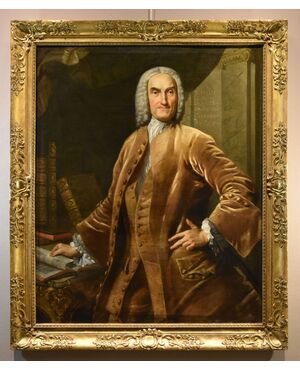 Ritratto di notabile nel suo studio, Thomas Hudson (Devon 1701 - Londra 1799)