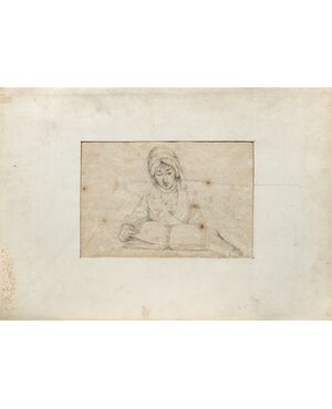 Artista italiano (XVIII-XIX sec.) - Studio per una scrittrice.