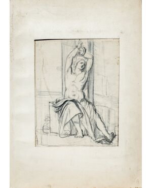 Artista italiano (XVIII-XIX sec.) - Studio per un S. Sebastiano.