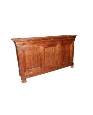 Credenza francese Stile luigi Filippo a 3 Porte in Legno di Noce