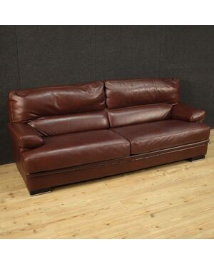 Large leather Italian sofa