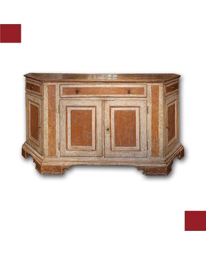 CREDENZA SCANTONATA E DIPINTA NEOCLASSICA SECONDA META’ XVIII SECOLO