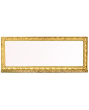 Specchiera in Legno Intagliato e Dorato, XX Secolo, 231x97 cm