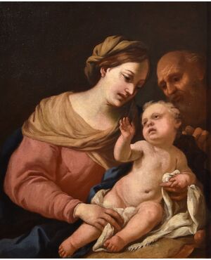 La Sacra Famiglia, Scuola genovese della seconda metà del Seicento Cerchia di Domenico Piola (Genova 1627 -1703)