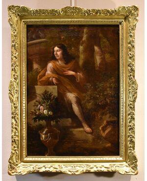 Ritratto di gentiluomo in un giardino, Godfrey Kneller (Lubecca 1646 – Londra 1723) cerchia di 