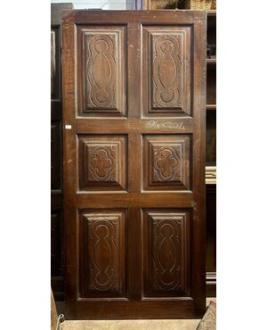 pti542 door walnut vintage early &#39;800, mis. 94 cm x 203 cm, thickness. cm 3,