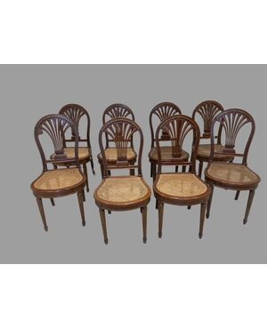 Eight mahogany chairs