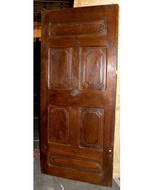ptci432 door entrance walnut vintage &#39;700, mis. h 201 x 91 cm larg. thickness. cm 3.2 p