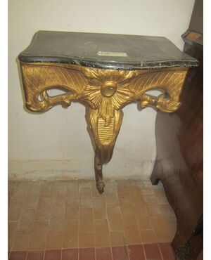 Small console in gilded wood
