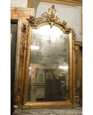 specc101  specchiera  dorata, ep. 1700, mis. h cm 175 x 108