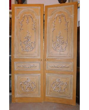 ptl424 n.2 lacquered doors, h.270 x 87 cm fine &#39;700 naphthenic     