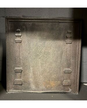 p166 cast iron plate with two columns, 50 x 50 cm     