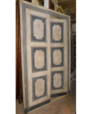 ptl430 n. 2 lacquered doors with frame, h cm 230 x 135 max     