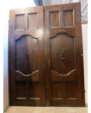 ptn072 - entrance door, piedmont in walnut, ep. &#39;700,     