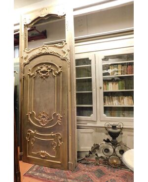 ptl471 lacquered door with two frames, &#39;700, h 350 cm max x 135     