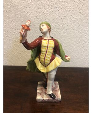 Porcelain figurine with a masculine figure. Ginori Manufacture.     