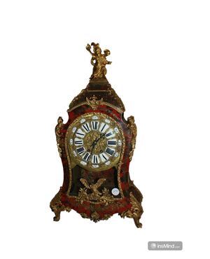 Orologio Francese Stile Luigi XV Boulle in Tartaruga e Bronzo