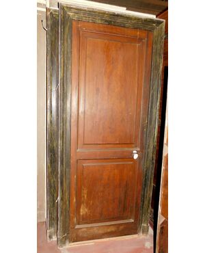 pts664 n. 5 small doors with frame total external measure 90 x 205 cm, 19th century     