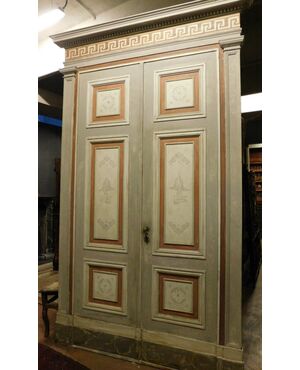 ptl480 - lacquered door with fish decorations, max. cm 180 x 288 h     