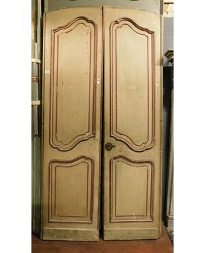 pts444 n.2 double-sided lacquered double doors cm 124 xh 245 cm, thickness 3 cm     