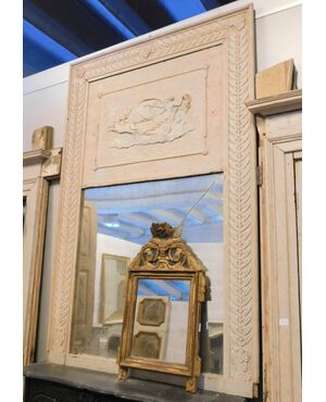 specc174 - lacquered fireplace with decorations, h cm 195 x 130     