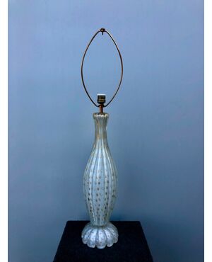 Blown Murano glass lamp. Salviati manufacture.     