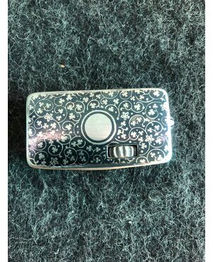 Silver matchbox with niello processing.Russia     