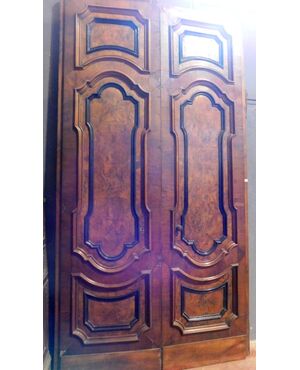 ptn020 two-leaf door in walnut, ep. 1600, width.165 xh 300 cm     