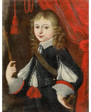 Pittore francese (XVIII sec.) - Ritratto di Luigi XV fanciullo.