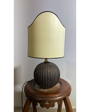 Lampada in ceramica vintage anni '70, h44 cm