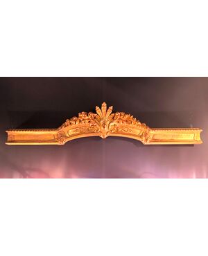 Carved wooden frieze with gold leaf (originally used to support a tent). Directory period.     