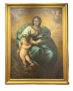 Carlo Francesco Nuvolone (Milano, 1609 - 1662)  "Madonna con il Bambino"