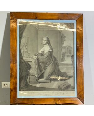 Antico disegno Suor Virginia Centurione del 1801 fondatrice delle Brignoline. Mis 94 x 75 