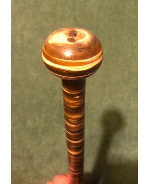 Stick made entirely of horn segments with flexible core.     