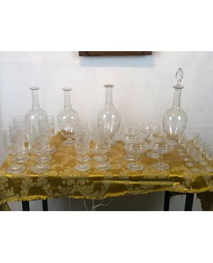 Antique full Baccarat crystal service from the early 1900s     