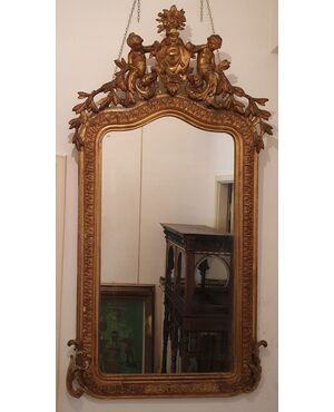Mirror in gilded wood     