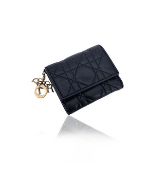 DIOR Portafoglio in Pelle Col. Nero Lady Dior S