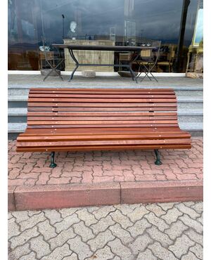 Bench with antique cast iron legs     