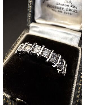 Fedina  in  Platino  con  Diamanti  1 ct.  