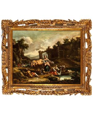 Pastori e lavandaie al fiume
